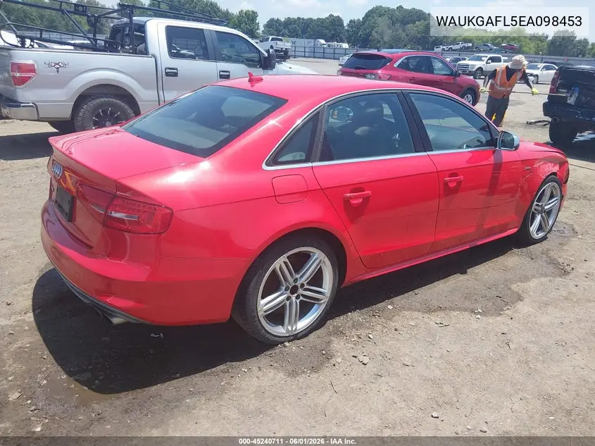 2014 Audi S4 3.0T Premium Plus VIN: WAUKGAFL5EA098453 Lot: 45240711