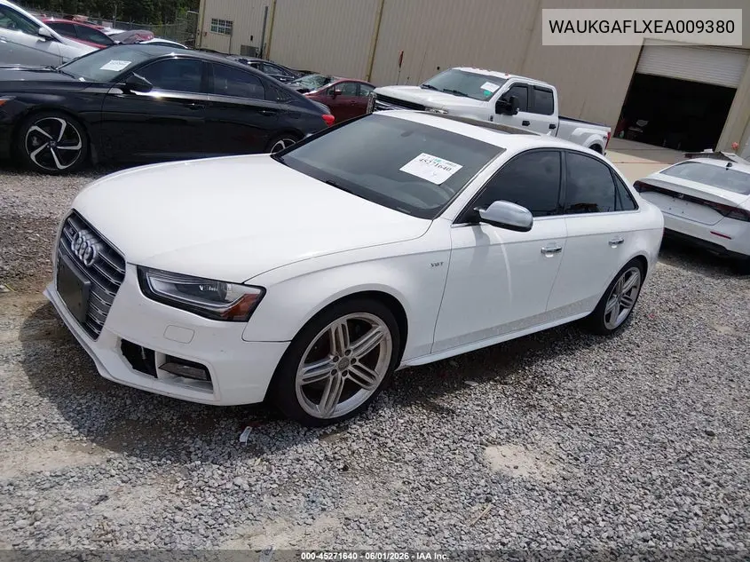 2014 Audi S4 3.0T Premium Plus VIN: WAUKGAFLXEA009380 Lot: 45271640