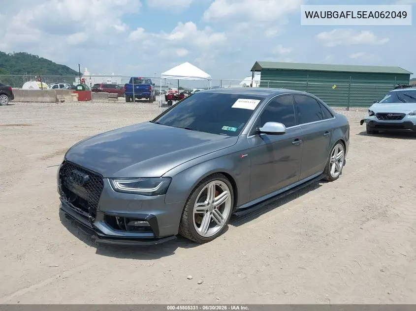 2014 Audi S4 3.0T Premium Plus VIN: WAUBGAFL5EA062049 Lot: 45505331