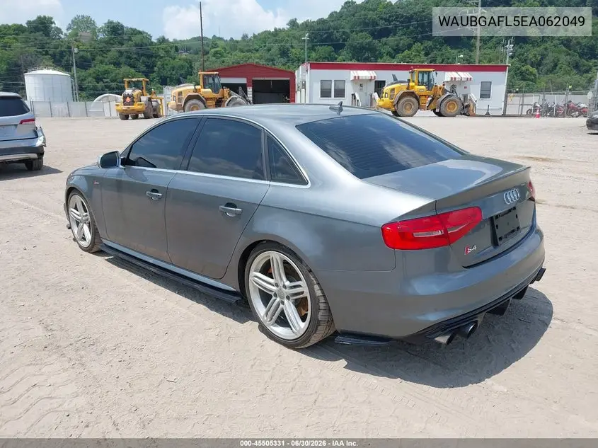 2014 Audi S4 3.0T Premium Plus VIN: WAUBGAFL5EA062049 Lot: 45505331