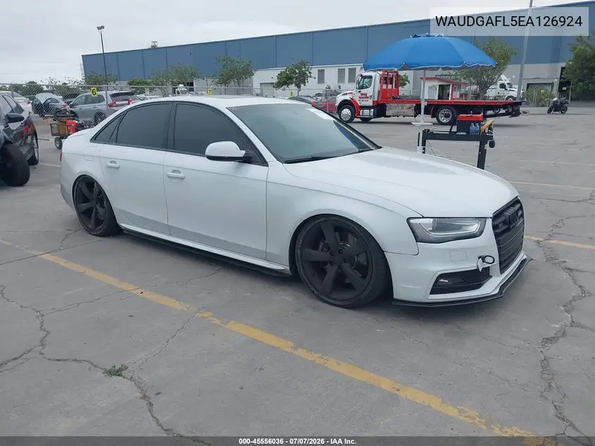2014 Audi S4 3.0T Premium Plus VIN: WAUDGAFL5EA126924 Lot: 45556036