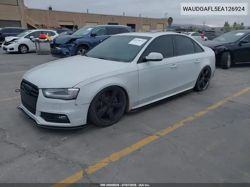 2014 Audi S4 3.0T Premium Plus VIN: WAUDGAFL5EA126924 Lot: 45556036
