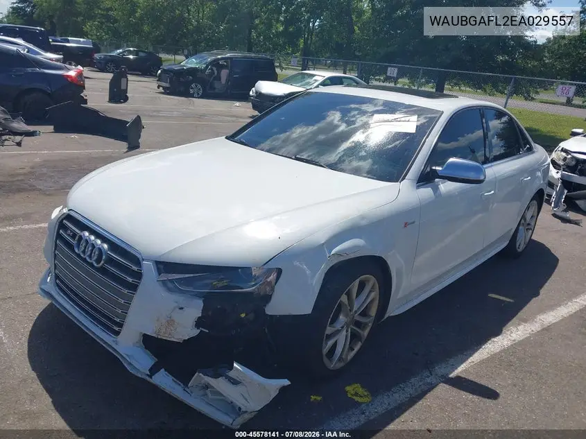 2014 Audi S4 3.0T Premium Plus VIN: WAUBGAFL2EA029557 Lot: 45578141