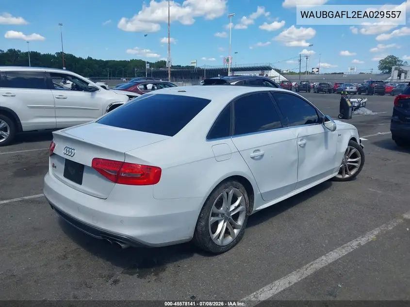 2014 Audi S4 3.0T Premium Plus VIN: WAUBGAFL2EA029557 Lot: 45578141