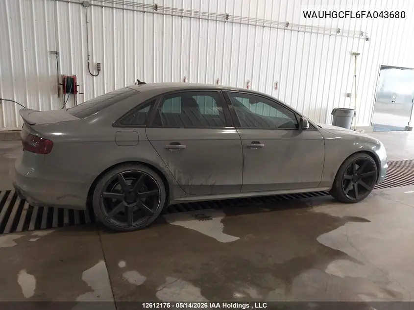 2015 Audi S4 3.0T Technik/3.0T Technik Plus VIN: WAUHGCFL6FA043680 Lot: 12612175