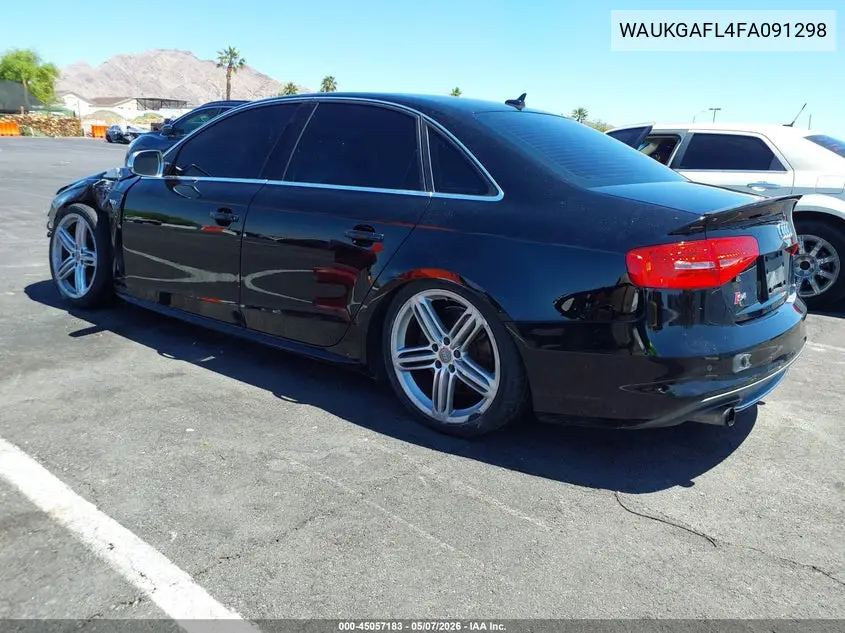2015 Audi S4 3.0T Premium Plus VIN: WAUKGAFL4FA091298 Lot: 45057183