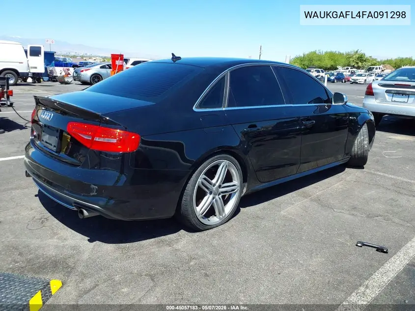 2015 Audi S4 3.0T Premium Plus VIN: WAUKGAFL4FA091298 Lot: 45057183