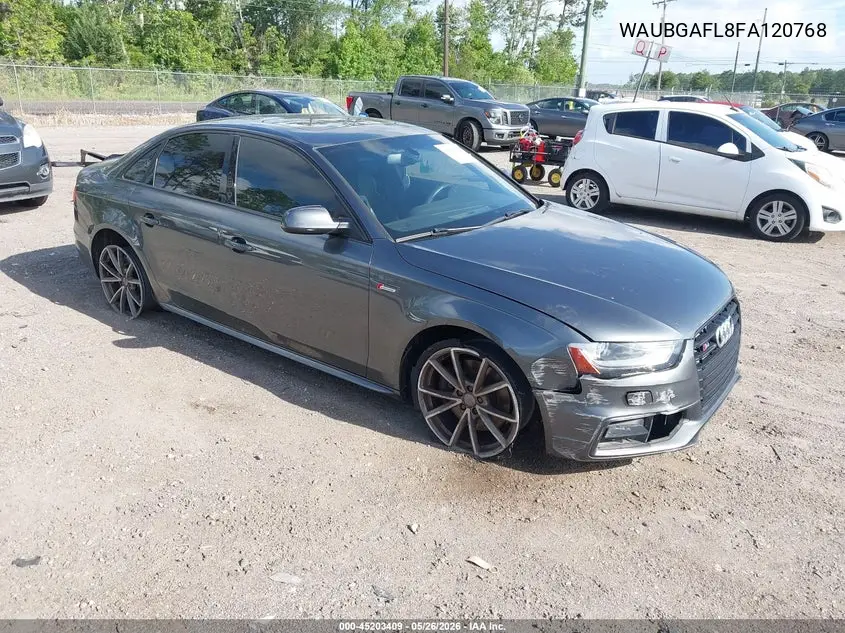2015 Audi S4 3.0T Premium Plus VIN: WAUBGAFL8FA120768 Lot: 45203409