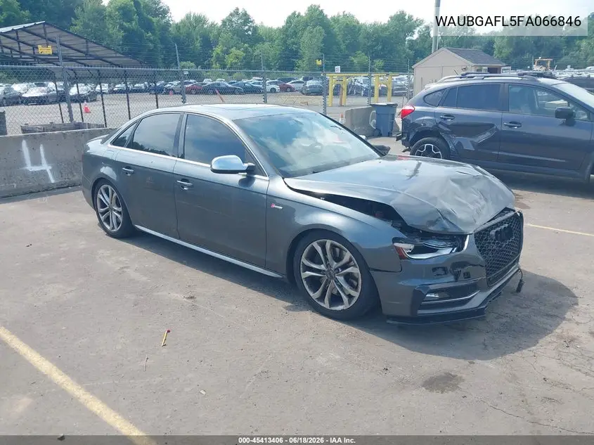 2015 Audi S4 3.0T Premium Plus VIN: WAUBGAFL5FA066846 Lot: 45413406