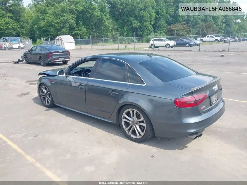 2015 Audi S4 3.0T Premium Plus VIN: WAUBGAFL5FA066846 Lot: 45413406