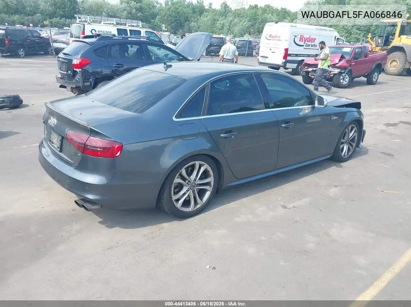 2015 Audi S4 3.0T Premium Plus VIN: WAUBGAFL5FA066846 Lot: 45413406