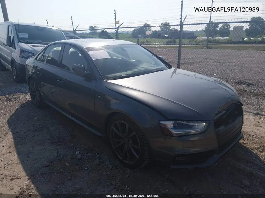 2015 Audi S4 3.0T Premium Plus VIN: WAUBGAFL9FA120939 Lot: 45488704