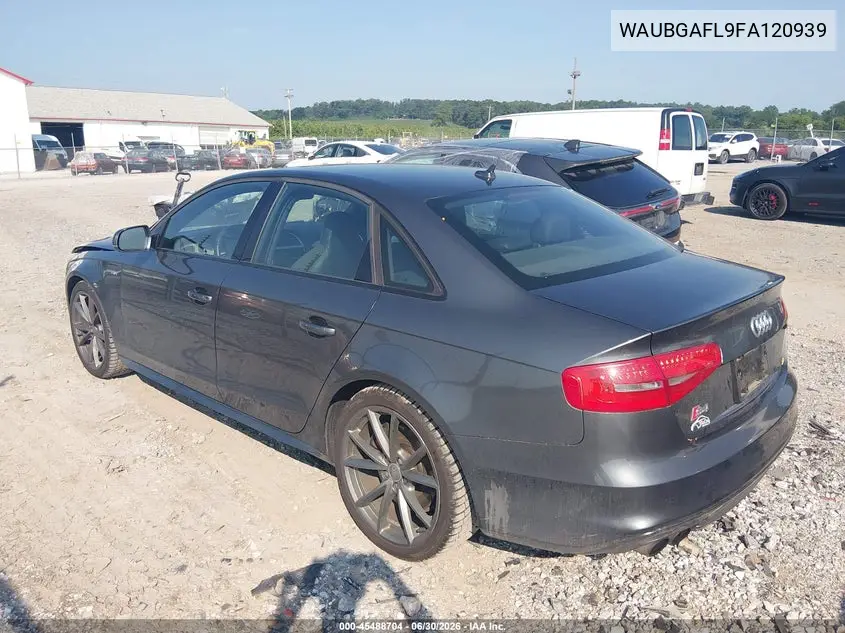 2015 Audi S4 3.0T Premium Plus VIN: WAUBGAFL9FA120939 Lot: 45488704