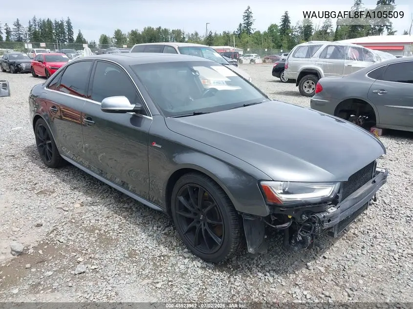 2015 Audi S4 3.0T Premium Plus VIN: WAUBGAFL8FA105509 Lot: 45523962