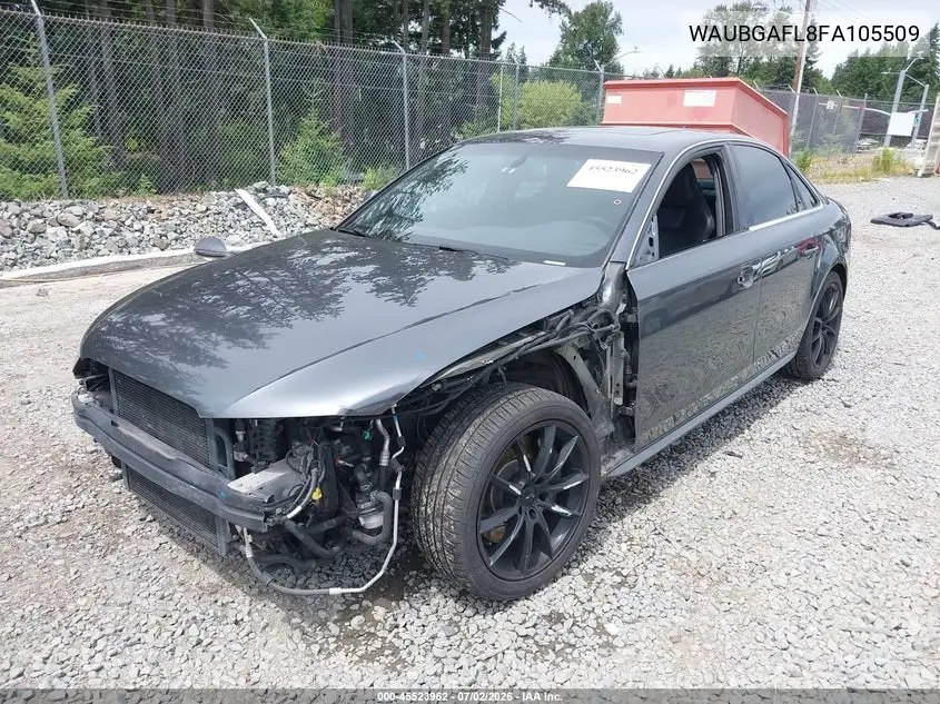 2015 Audi S4 3.0T Premium Plus VIN: WAUBGAFL8FA105509 Lot: 45523962