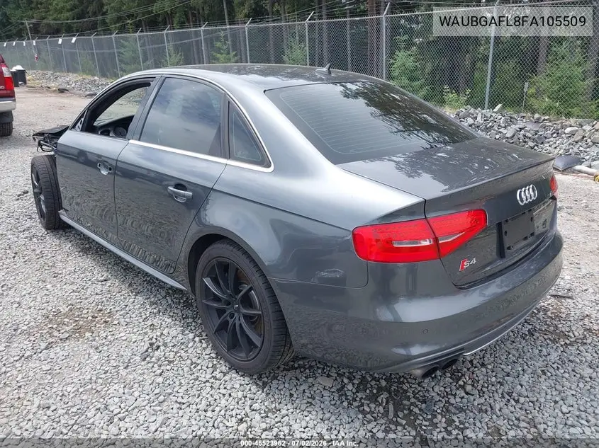 2015 Audi S4 3.0T Premium Plus VIN: WAUBGAFL8FA105509 Lot: 45523962