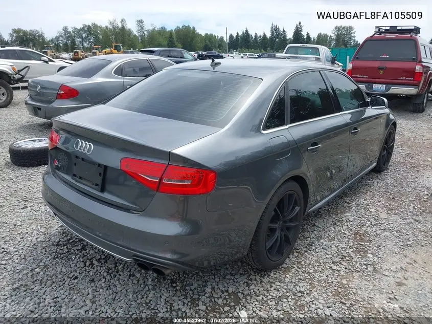 2015 Audi S4 3.0T Premium Plus VIN: WAUBGAFL8FA105509 Lot: 45523962
