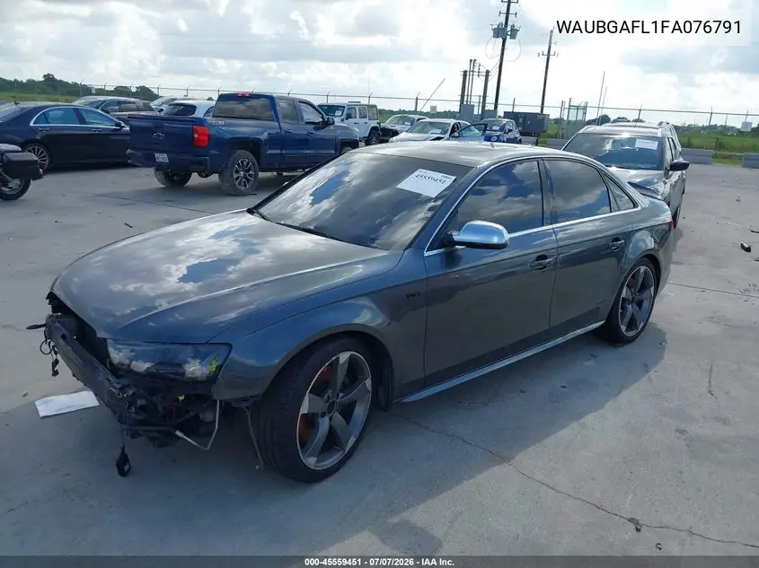 2015 Audi S4 3.0T Premium Plus VIN: WAUBGAFL1FA076791 Lot: 45559451