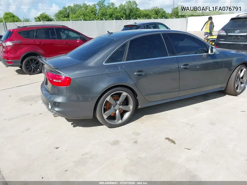 2015 Audi S4 3.0T Premium Plus VIN: WAUBGAFL1FA076791 Lot: 45559451