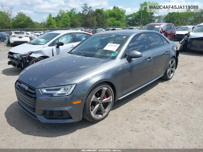 2018 Audi S4 3.0T Premium Plus VIN: WAUC4AF45JA119088 Lot: 44902487