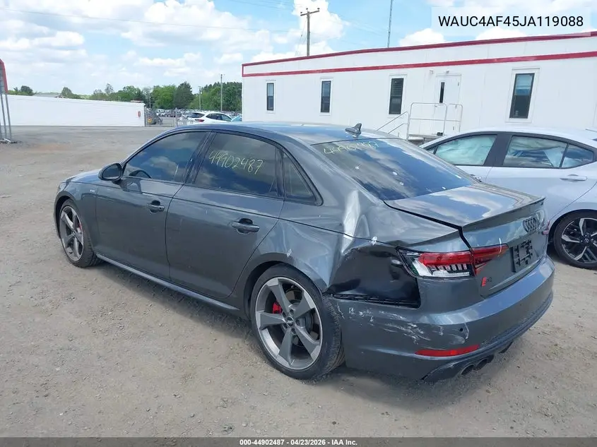 2018 Audi S4 3.0T Premium Plus VIN: WAUC4AF45JA119088 Lot: 44902487