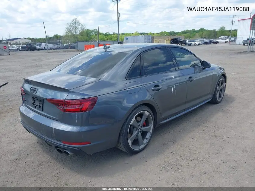 2018 Audi S4 3.0T Premium Plus VIN: WAUC4AF45JA119088 Lot: 44902487