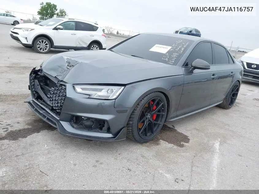 2018 Audi S4 3.0T Premium Plus VIN: WAUC4AF47JA116757 Lot: 45189051