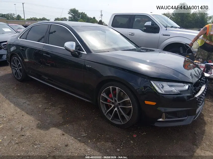 2018 Audi S4 3.0T Premium Plus VIN: WAUC4AF44JA001470 Lot: 45323322