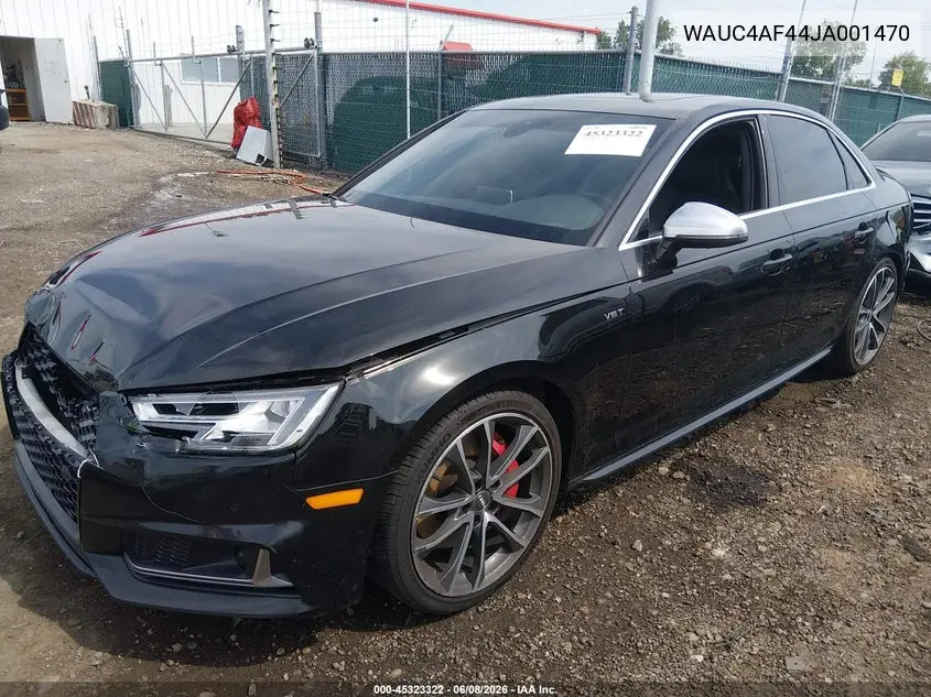 2018 Audi S4 3.0T Premium Plus VIN: WAUC4AF44JA001470 Lot: 45323322