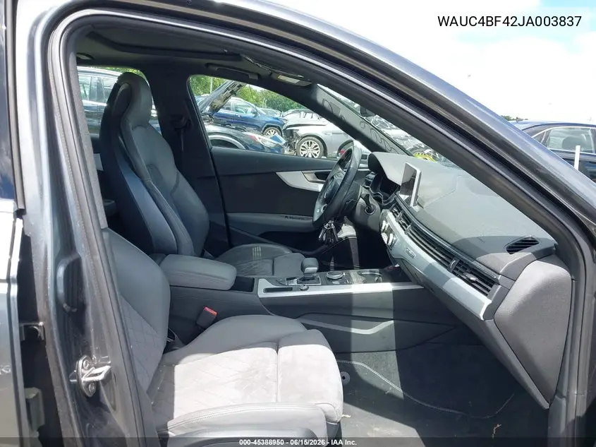 2018 Audi S4 3.0T Premium Plus VIN: WAUC4BF42JA003837 Lot: 45388950