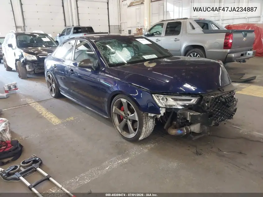 2018 Audi S4 3.0T Premium Plus VIN: WAUC4AF47JA234887 Lot: 45389474