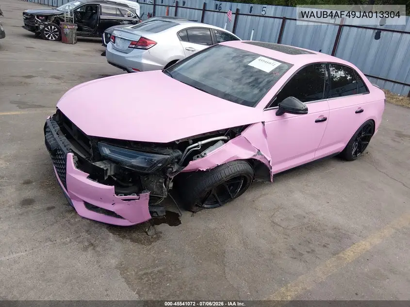 2018 Audi S4 3.0T Premium Plus VIN: WAUB4AF49JA013304 Lot: 45541072