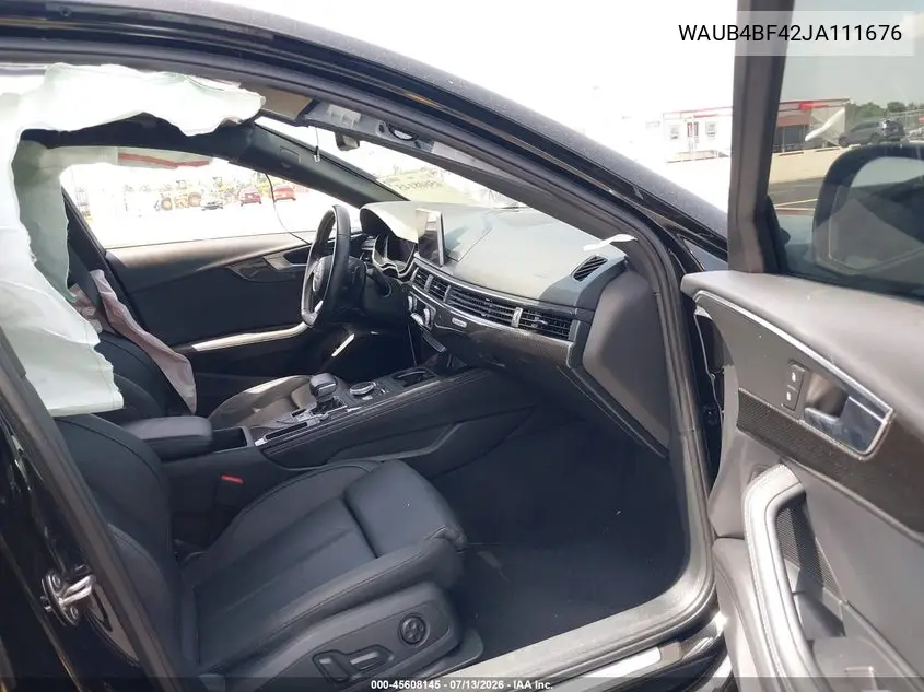 2018 Audi S4 3.0T Premium Plus VIN: WAUB4BF42JA111676 Lot: 45608145