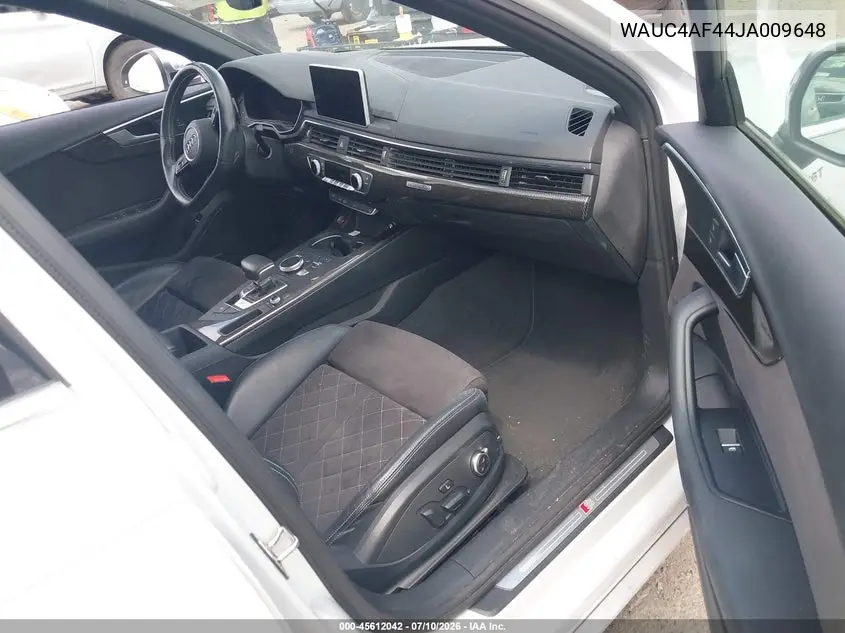 2018 Audi S4 3.0T Premium Plus VIN: WAUC4AF44JA009648 Lot: 45612042