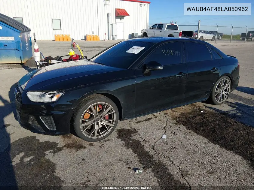 2020 Audi S4 Premium Plus Tfsi Quattro Tiptronic VIN: WAUB4AF48LA050962 Lot: 44889797