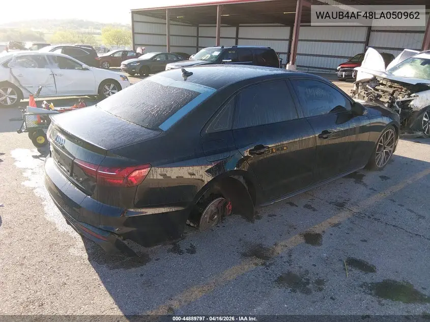 2020 Audi S4 Premium Plus Tfsi Quattro Tiptronic VIN: WAUB4AF48LA050962 Lot: 44889797