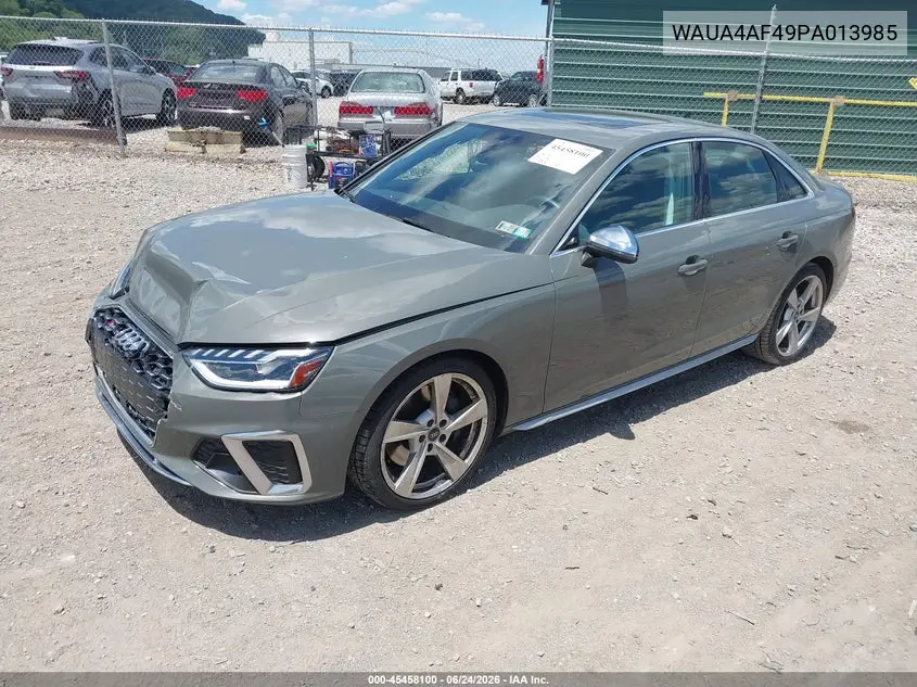 2023 Audi S4 Premium Tfsi Quattro Tiptronic VIN: WAUA4AF49PA013985 Lot: 45458100