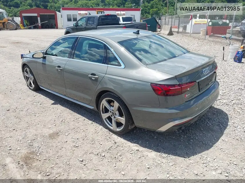 2023 Audi S4 Premium Tfsi Quattro Tiptronic VIN: WAUA4AF49PA013985 Lot: 45458100