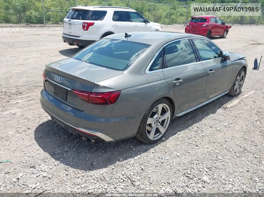 2023 Audi S4 Premium Tfsi Quattro Tiptronic VIN: WAUA4AF49PA013985 Lot: 45458100