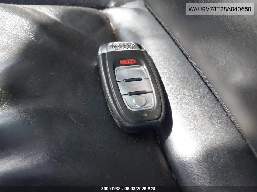 2008 Audi S5 Quattro VIN: WAURV78T28A040650 Lot: 30091288