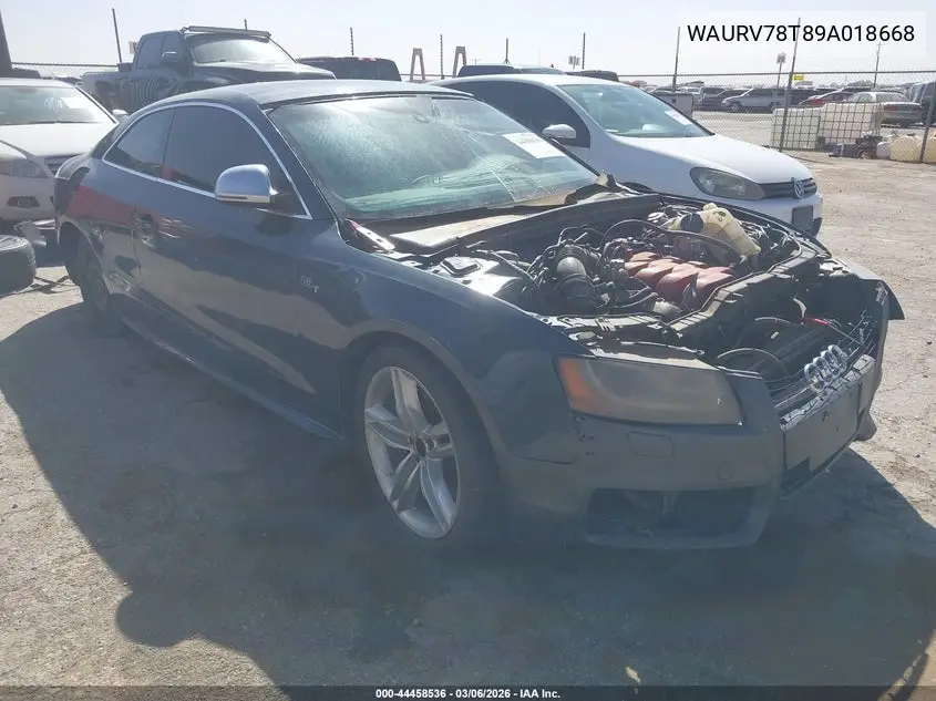 2009 Audi S5 4.2L VIN: WAURV78T89A018668 Lot: 44458536