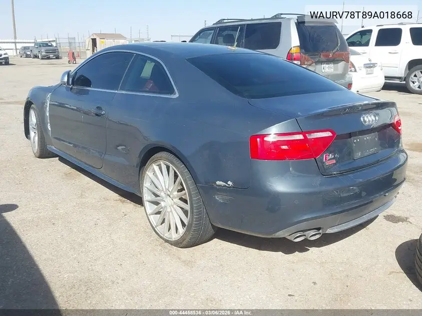 2009 Audi S5 4.2L VIN: WAURV78T89A018668 Lot: 44458536