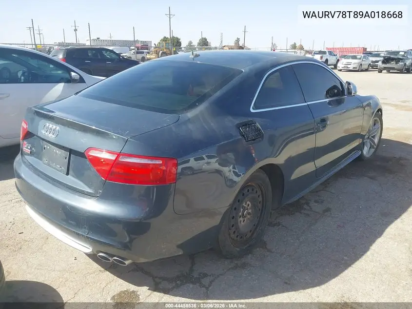 2009 Audi S5 4.2L VIN: WAURV78T89A018668 Lot: 44458536