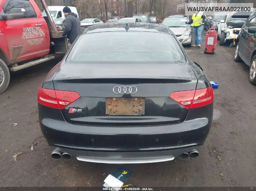 2010 Audi S5 4.2 Premium Plus VIN: WAU3VAFR4AA022800 Lot: 44110840