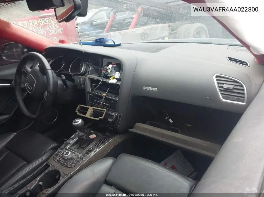 2010 Audi S5 4.2 Premium Plus VIN: WAU3VAFR4AA022800 Lot: 44110840