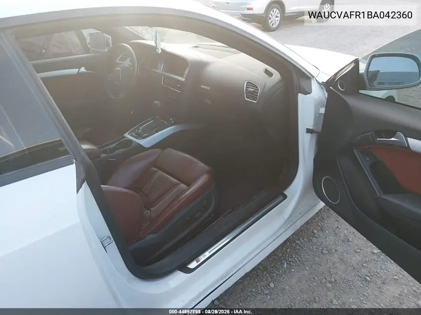 2011 Audi S5 4.2 Premium Plus VIN: WAUCVAFR1BA042360 Lot: 44997798