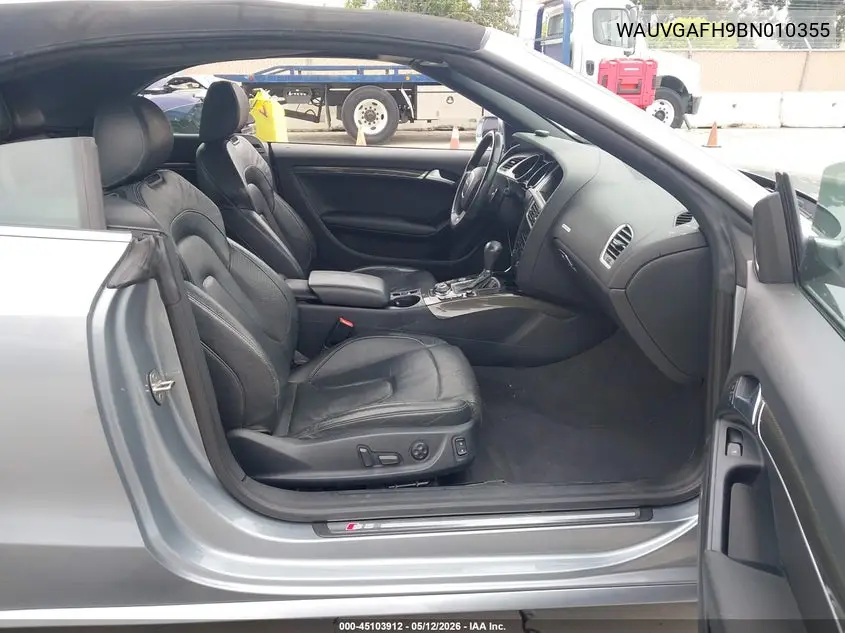 2011 Audi S5 3.0 Premium Plus VIN: WAUVGAFH9BN010355 Lot: 45103912