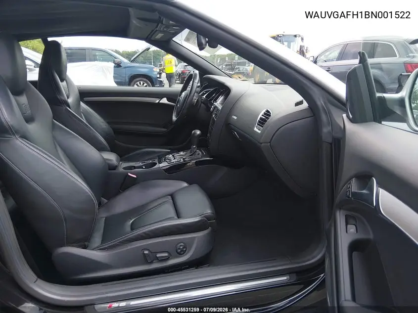 2011 Audi S5 3.0 Premium Plus VIN: WAUVGAFH1BN001522 Lot: 45531259