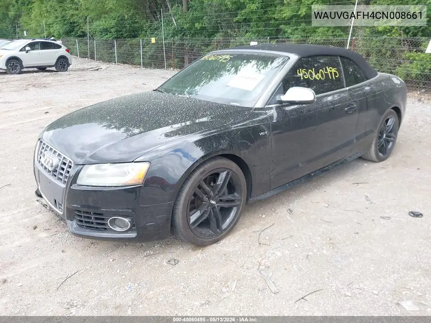 2012 Audi S5 3.0 Premium Plus VIN: WAUVGAFH4CN008661 Lot: 45060495