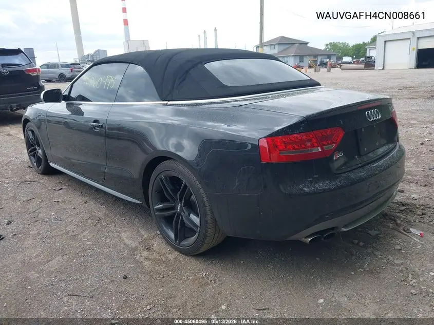 2012 Audi S5 3.0 Premium Plus VIN: WAUVGAFH4CN008661 Lot: 45060495